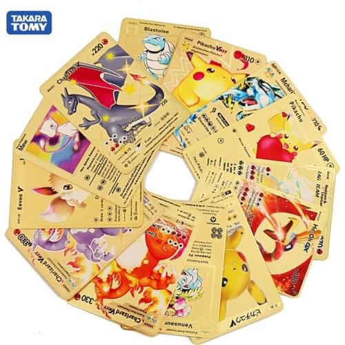 27 style Pokemon Cards 1st edition Metal Trade Card Vmax V GX EX TAG MEGA Holographic Card Battle Card Collection Card Kids Gift
