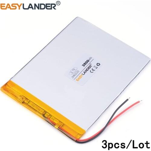 3pcs /Lot 3500mAH 2982133 lithium Li ion polymer rechargeable battery for tablet pc 7 inch 8 inch 9inch video game IPAQ MID