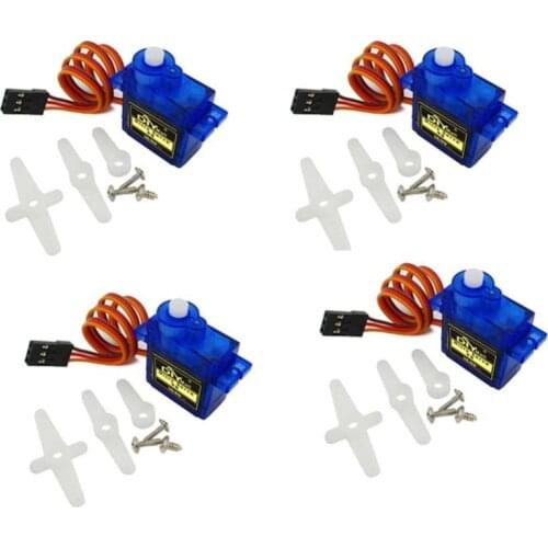 4Pcs SG90 9g mini Micro Servo 180 Degree Servo Motor For 450 RC Helicopter Airplane Car Boat Robot FZ0101-DIY