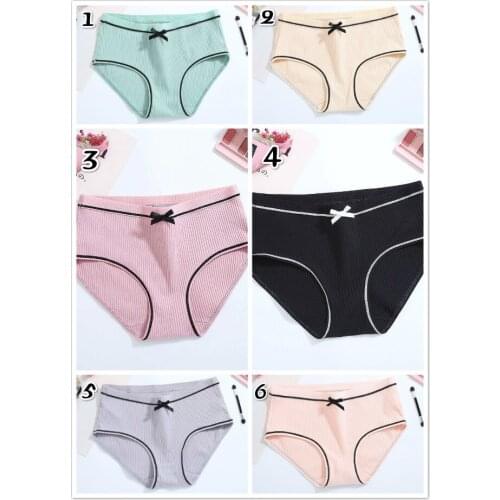 5pcs Sexy Thread Mid-waist Brand Briefs Fashion Hip Comfort Womens Cotton Underwear Female Comfort Intimates Sexy Seamless Pant