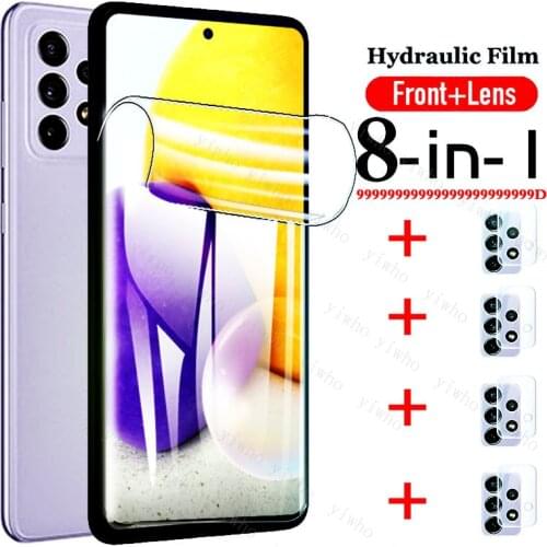 999D Hydrogel Film for Samsung Galaxy A72 A52 A42 A32 A22 5g A12 A02s A51 A71 4g Screen Protector Camera Lens Tempered Glass