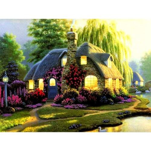 LaoJieYuan 5D Diy Diamond embroidery Dream house Diamond Mosaic Diy Diamond painting square drill rhinestone pasted full crafts