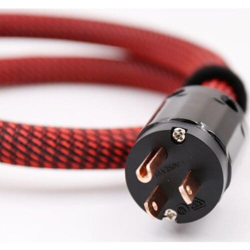 Hifi X3M audiophile amplifier CD Player Power cable with copper P-029 US AC plug