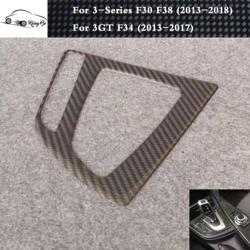Real Carbon fiber Gear Box Panel Cover Decorative sticker For BMW F30 F38 F34