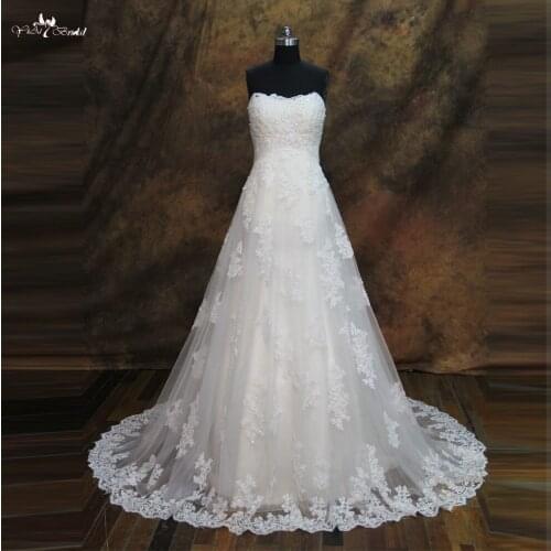 RSW285 Crystal Appliques For Empire Waist Mermaid And A Line Wedding Dress Real Photo