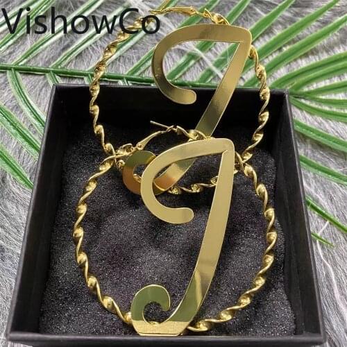 Earrings Custom Stainless stee Custom Name Earrings Personalize Fashion Charming Earrings Name Earring Stsingle Letter Earrings