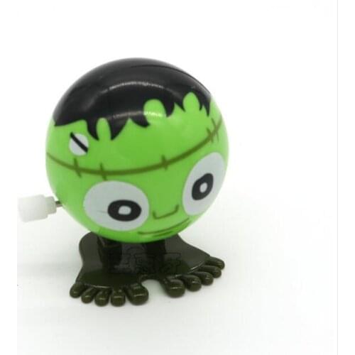 IWish Halloween Wind Up Green Giant The Incredible Hulk Jump Yellow One Single Eye Winding Bald Head Jumping Skinhead Kids Toys