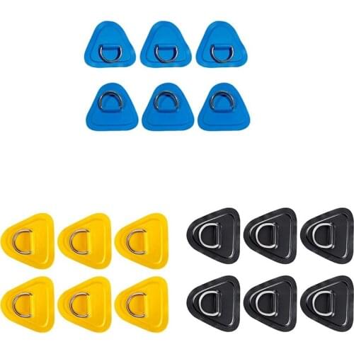 JFBL Hot 6Pack D-Ring Patch for Inflatable Boat Kayak Dinghy SUPs D-Ring PVC Patch Canoe Rafting Accessories