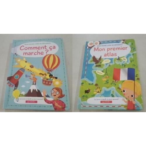 2 Books Parent Child Kids French Book The Popular Science Knowledge Learning Reading Cardboard Book Age 6 up