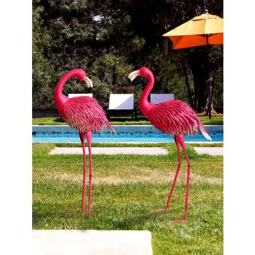 Creative decoration iron crafts Flamingo garden decoration courtyard Park Shopping window landscaping wedding gift