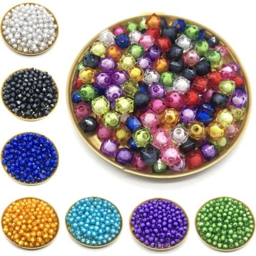 50pcs/Lot 8mm Square Faceted Acrylic Beads Loose Spacer Beads for Handmade DIY Jewelry Making Necklace Bracelet