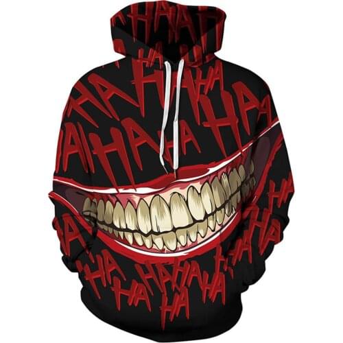 Rosetic Halloween Gothic Men Hoodies Casual Oversized 3D Digital Printed Harajuku Letter Fashion Hoodie Autumn 2021 Long Sleeve