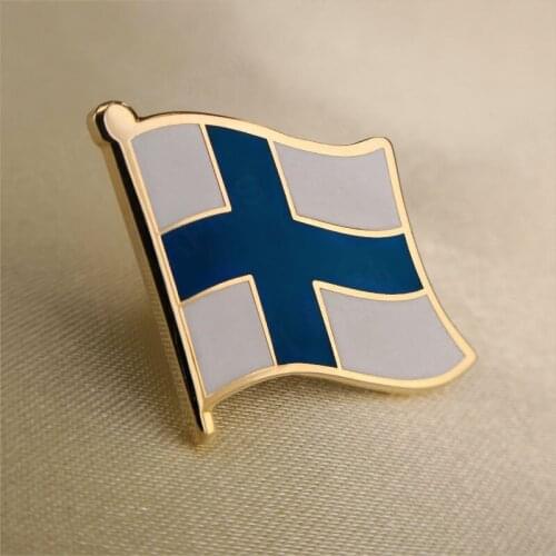 Soft Enamel Finland Flag Lapel Pins