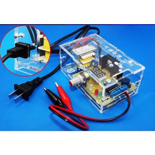 Adjustable diy kit lm317 regulated voltage 220 v to 1.25 v-12.5 v step-down power supply module electronic pcb board kits