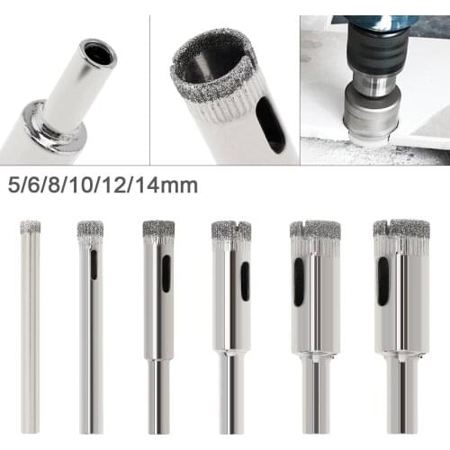 YJ9323 5mm Diamond Coated Core Hole Saw Drill Bit Set Tools Glass Drill Hole Opener for Tiles Glass Ceramic