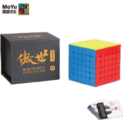 Original GTS 6 M 6x6x6 Puzzle MoYu Aoshi GTS 6x6 Cube and Magnetic GTS M Professional Challenge Magic Cube Puzzle Game for Kid