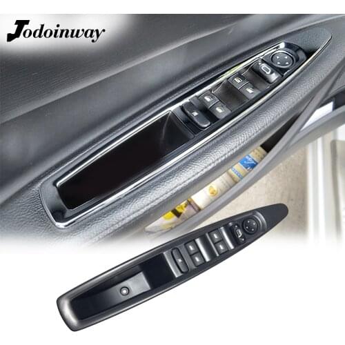 Car Window Control Switch For Citroen C4 2004 2010 Electric Power Window Close And Pause Lifter Rearview Mirror With Led Panel