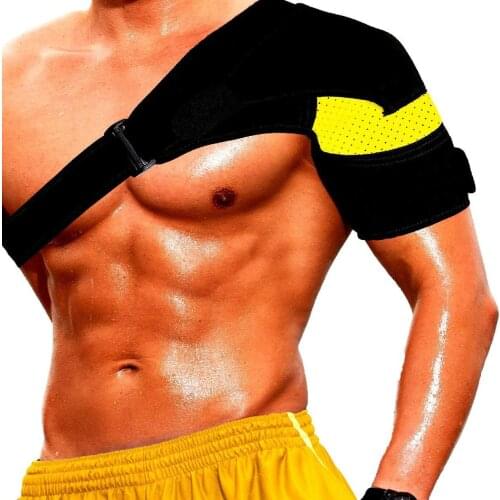 Shoulder Brace with Pad Neoprene Shoulder Support Shoulder Pain Ice Pack Shoulder Back Brace Guard Strap Wrap Compression Sleeve