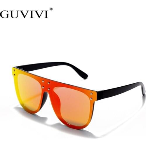 Oversized Fat Top Sunglasses Ladies Luxury Transparent Colorful Lens Frame In One Sunglasses Men Designer Retro Glasses UV400