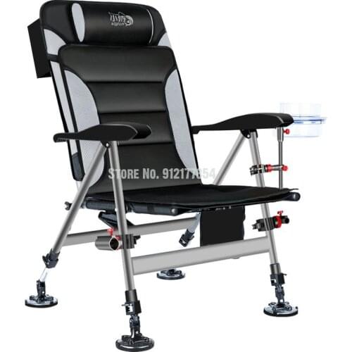 All Terrain Fishing Chair European Portable New Aluminum Alloy Fishing Chair Folding Fishing Chair Multifunctional Portable Raft