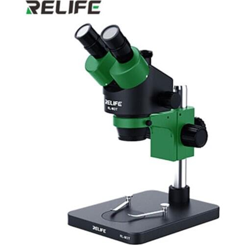 RELIFE RL-M3T -B1 0.7x-4.5x Trinocular HD Stereo Microscope + SUNSHINE SS-033 black Led lamp + 0.5CTV for Mobile Phone Repair