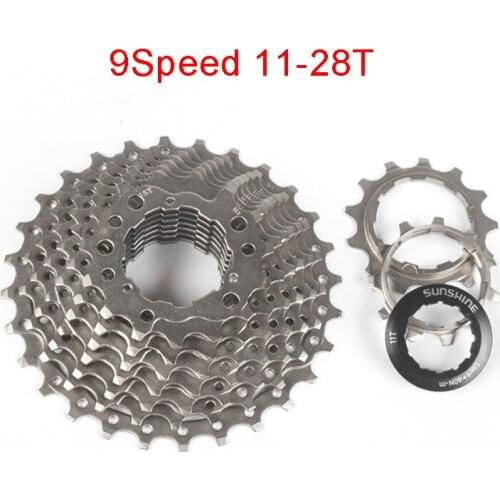 Bicycle Freewheel Folding Bicycle Road Bike Cassette Flywheels Card Type Flywheel 9 Speed 11-28T Rear Gear