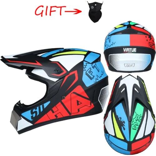 Adult Motorcycle Helmet Cross Country Helmet ATV Off-road Vehicle Downhill Mountain Bike DH Racing Helmet Cross Helmet Capacetes