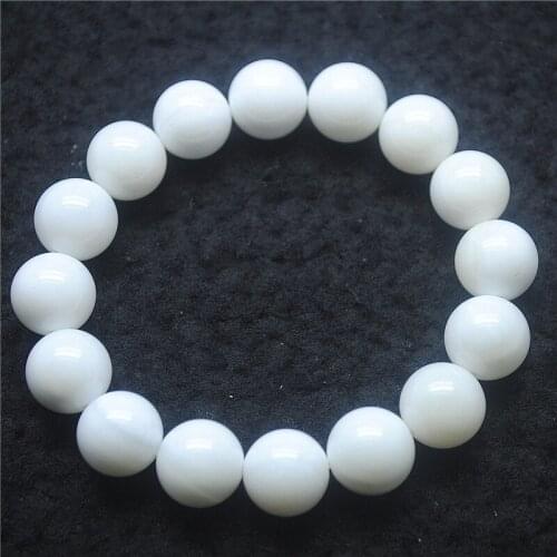 1PC Nature White Shell Bracelets Mother Of Pearl Size 12MM Round Shape For Womens Party Wearing Free Shipping Good Quality