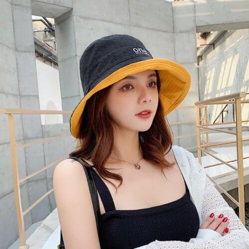 2020 new double-sided large brim fisherman hat, basin hat, outdoor womens foldable hat, unique and elegant womens hat