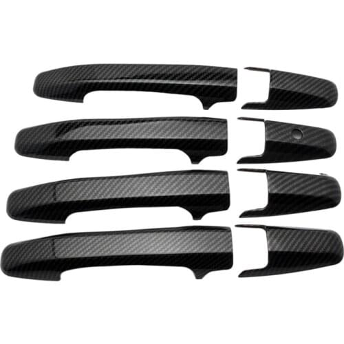 4Pcs Car Side Door Handle Frame Cover Trim for Honda Civic 2006-2011 Car Styling Carbon Fiber