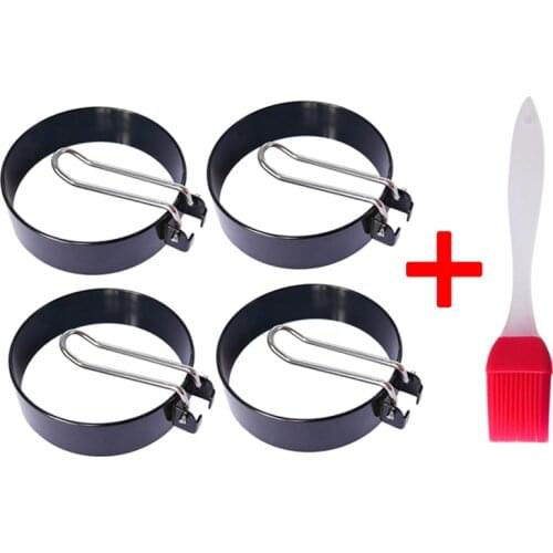 4pcs Stainless Steel Egg Cooker Fried Egg Pancake Omelette Mold Mould Frying Egg Cooking Kitchen Tools Gadget Cocina Accessories