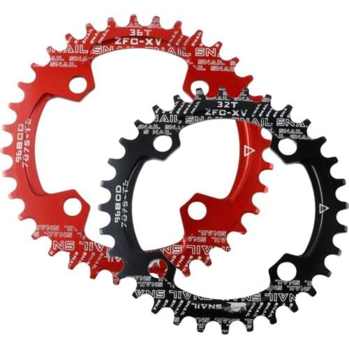 32T/34T/36T/38T Practical Bicycle Chainwheel Narrow-wide Teeth Long Lifespan 104BCD MTB Bike Oval Narrow Wide Chainring