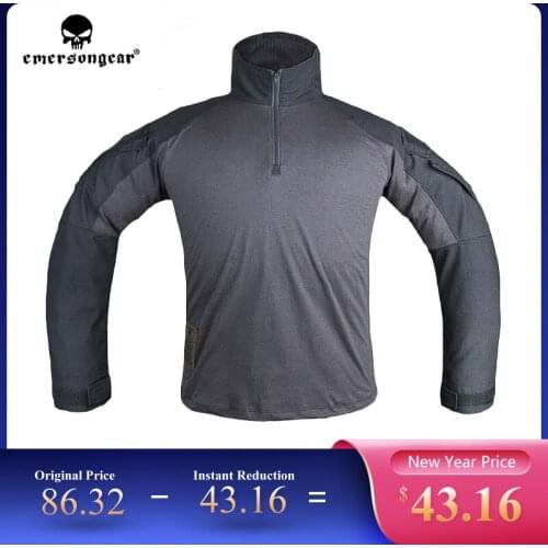 EMERSONGEAR Tactical G3 Combat Men Shirt Military Army Mens T-shirt Outdoor Tactics Training Soldiers Long Sleeve Grey