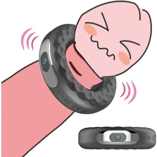 Adult Toy 10 Frequency Rings Vibrator Silicone Sex Toys for Men Erection Delay Sex Shop for Couple Female Vibrator Locked Ring