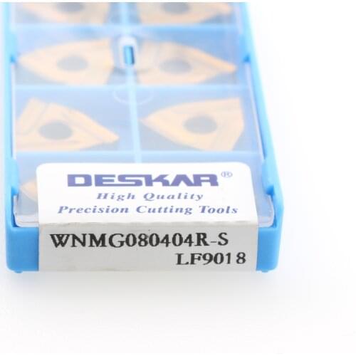 10PCS DESKAR WNMG080404 WNMG080408R WNMG080408L S LF9018 Carbide Inserts Turning Tools Insert CNC lathe cutting For steel