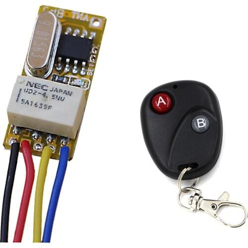 DC3.5V 5V 6V 7.4V 9V 12V Mini Relay Wireless Switch Remote Control Power LED Lamp Controller Micro Receiver Transmitter New