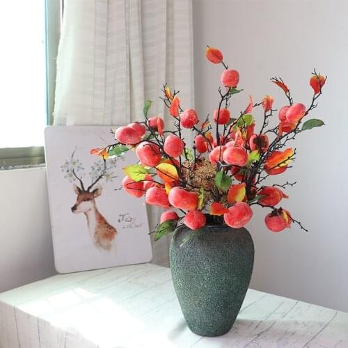 Simulation persimmon fruit tree branch with frost Ruyi simulation flower home soft decoration soft decoration ornaments flower a