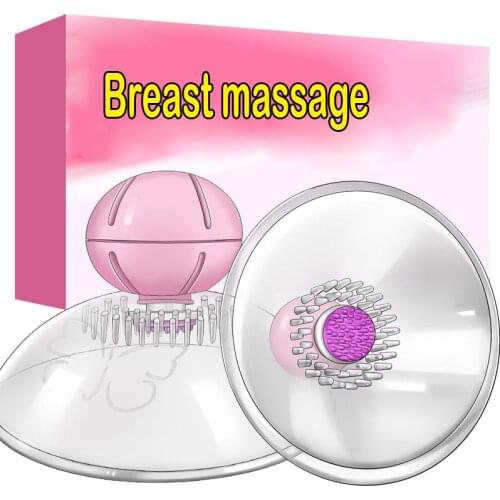 MizzZee Sucking Vibrating Strong Suction Breast Pump Rotate Vibrator Nipple Stimulator Sucker Pump Cups Adult Sex Toys For Woman