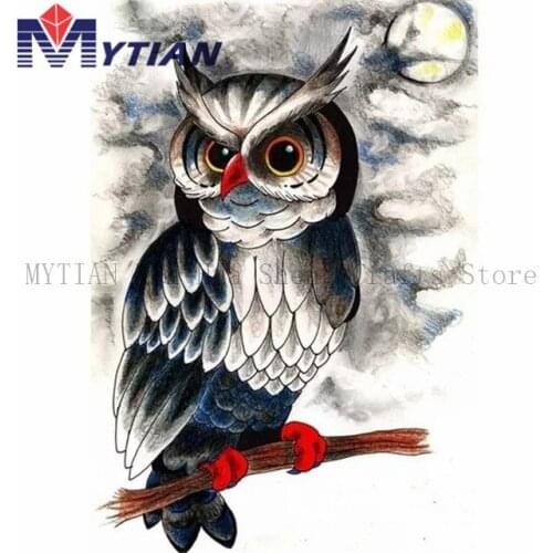 5D DIY Diamond Painting Kit Owl Paint By Diamond Embroidery Cross Stitch Mosaic Rhinestone Full Square Round Drill Wall Sticker