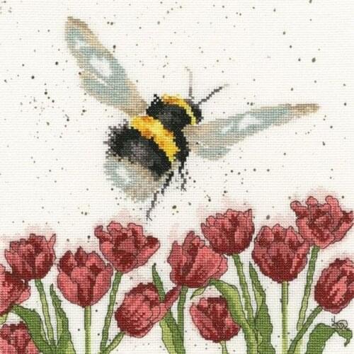 Needlepoint Flight of the Bumble Bee Embroidery Cross Stitch Designs Free with 100% Cotton Floss & Free Shipping for Home Decor