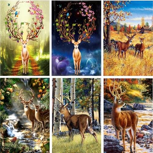 Full-width Square/round 5d Diamond Painting Embroidery Mosaic Art Diy Diamond Painting Animal Landscape Home Wall Decoration