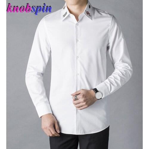 Brand Business male Dress Shirts Solid Color Long sleeve Chemise homme Luxury male clothes Shirts men Big size Camisas masculina