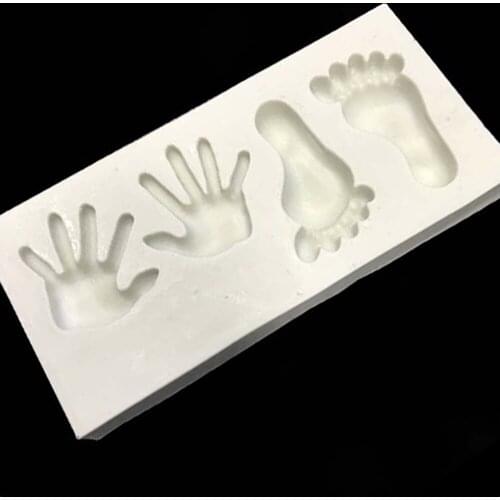 3D Baby Hands Foots Silicone Mold DIY Fondant Chocolate Biscuits Mold DIY Kitchen Dessert Baking Cake Decoration Tools