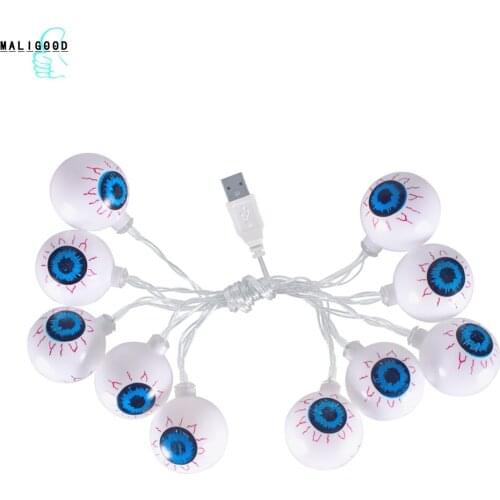 USB/Battery Power LED String Lights DIY Hanging Horror Halloween Decoration Colorful Lamp For Home Bar Holiday Party Supplies