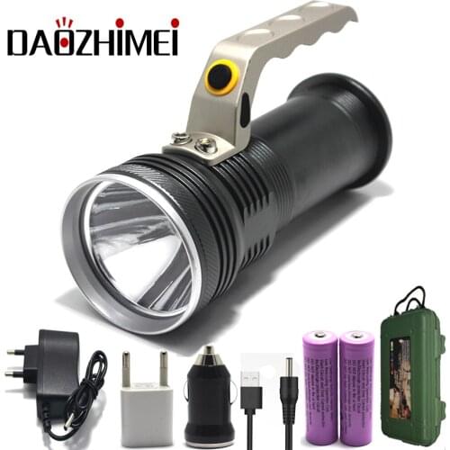 LED Flashlight Q5 Tactical Torch Focusing Rechargeable Waterproof Lamp Bright Lantern Camping Use 2*18650 batteries