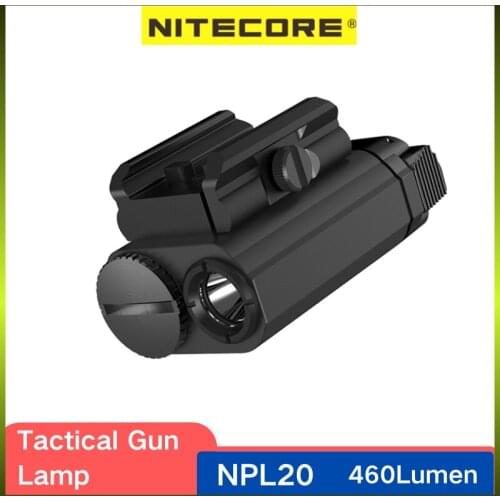 Original NITECORE NPL20 Tactical Gun Lamp 460Lumens LED Spotlight Protable Waterproof Hard Light Tactical Flashlight
