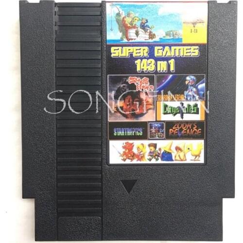 Top 143 in 1 Game Cartridge Card for 72 Pin 8 Bit Video Game Console Retro Card with game Earthbound Fantasy 1 2 3 Save