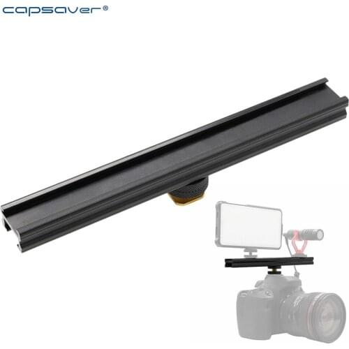 Capsaver Camera Extension Rail Handheld Camera Bracket Bar Carrying Elements for Camera Video Fill Light Microphone Portable