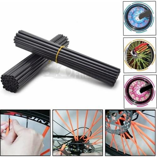 Motocross Motorcycle Wheel Rim Spoke Skins Covers Wrap Tubes Decor Protector For suzuki gsxr gsr 600 yamaha fazer sportster 883