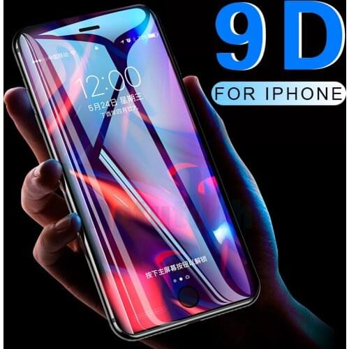 9D Full cover protection glass for iphone 11 Pro 12 mini 12 Pro Max for iphone 7 8 6 10 X XR XS MAX screen protector Temper